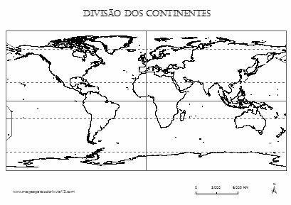 Mapa dos continentes