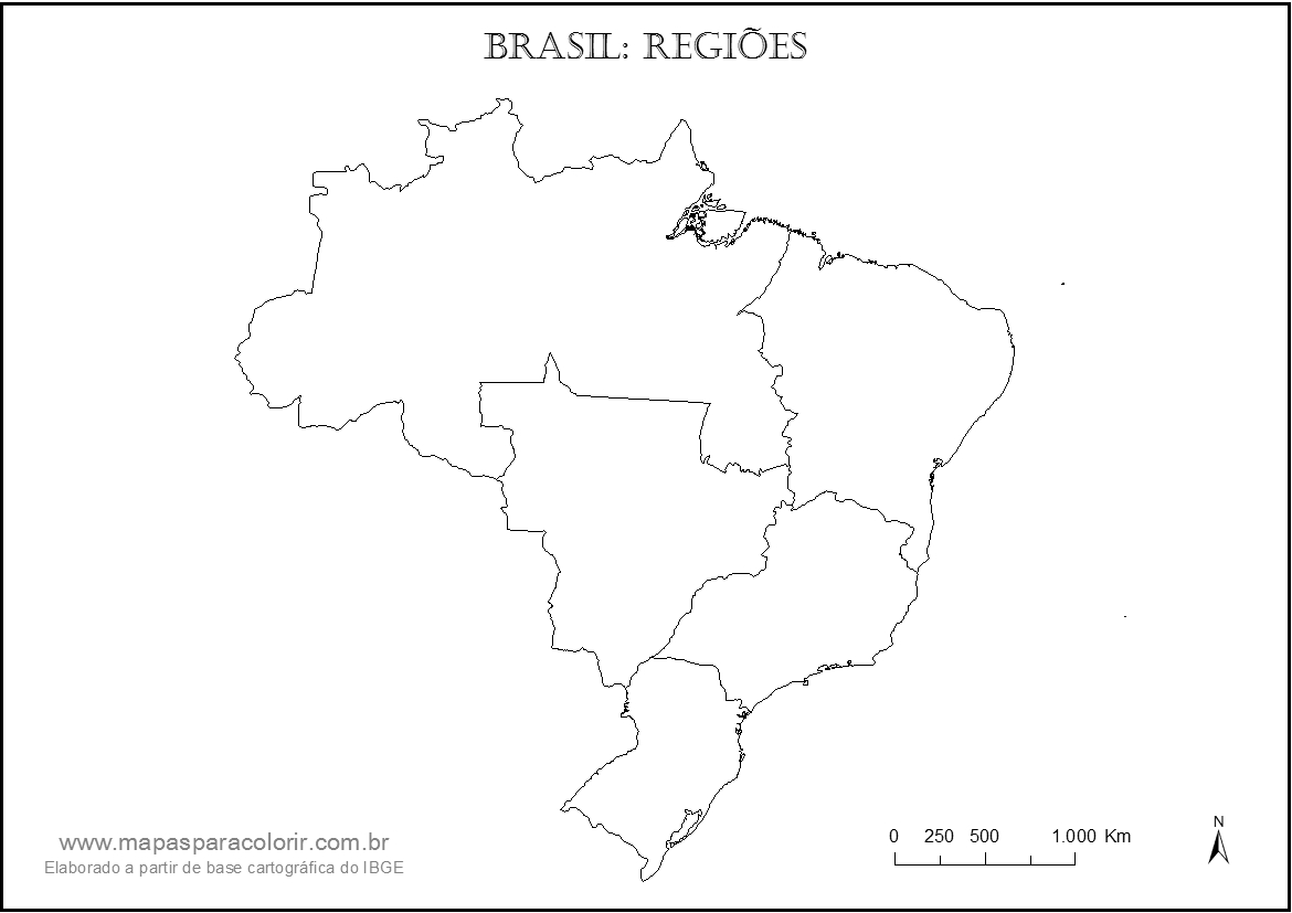 Geografia Xou: Divisão regional do Brasil: Mapas e histórico das divisões