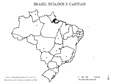 Mapa do Brasil, Estado de Rondônia e delimitação das Matas de