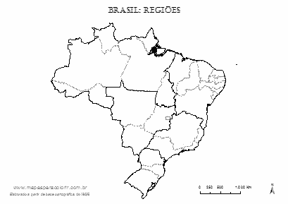 Mapa do Brasil, Estado de Rondônia e delimitação das Matas de