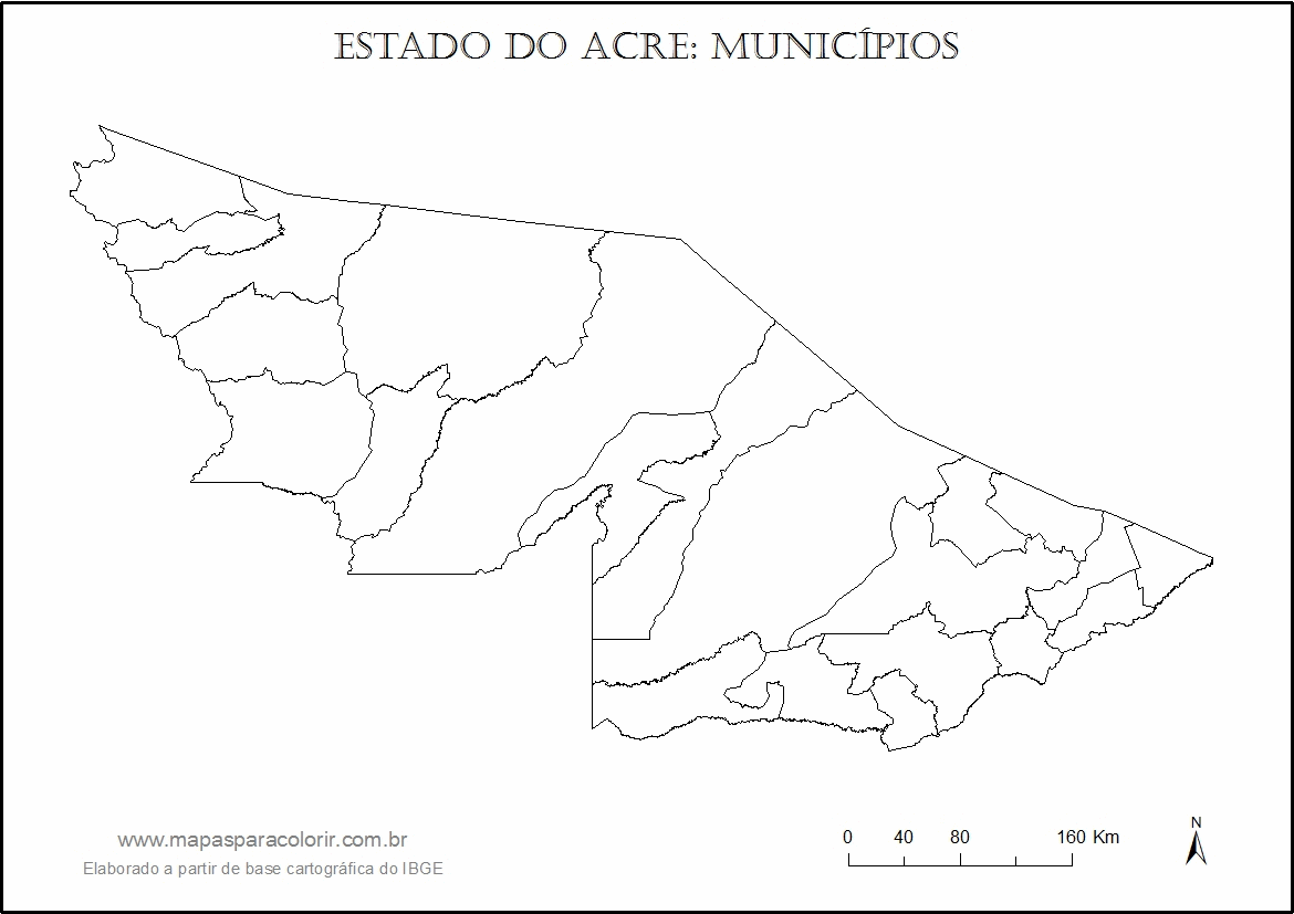 MAPA DO ACRE Mapas para Colorir