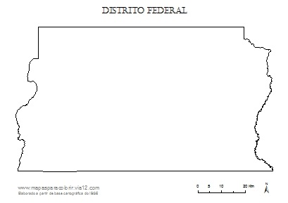 Mapa do Distrito Federal.