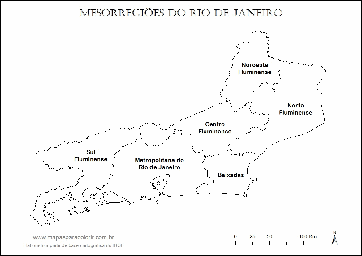 Mapa Do Rio De Janeiro Mapas Para Colorir