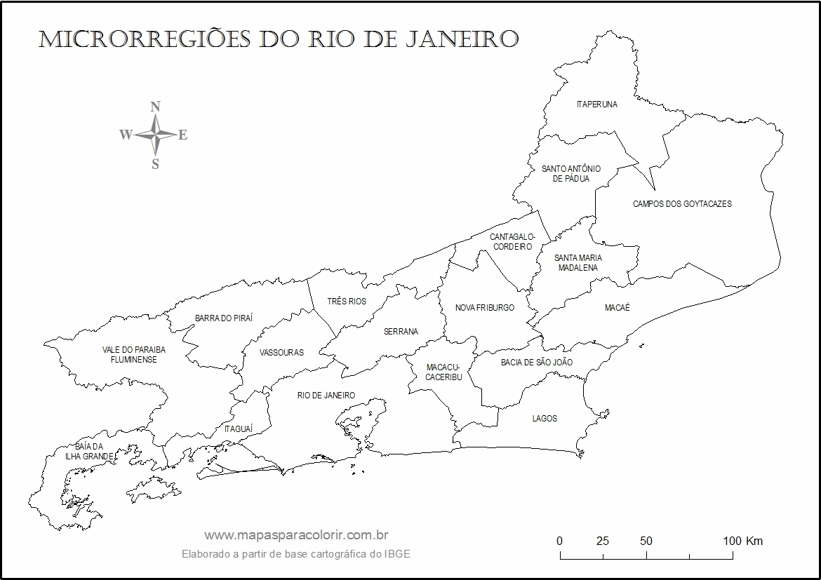 Mapa Do Rio De Janeiro Mapas Para Colorir
