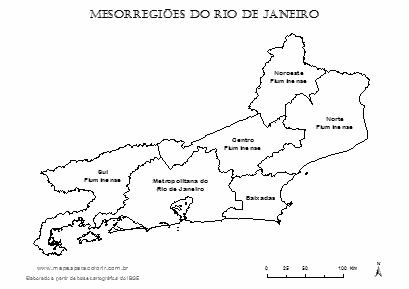 Mapa Do Rio De Janeiro Mapas Para Colorir