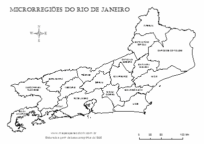 Mapa Do Rio De Janeiro Mapas Para Colorir