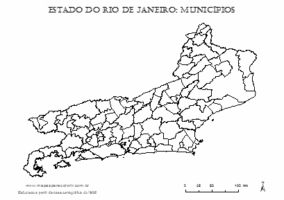 Mapa Do Rio De Janeiro Mapas Para Colorir