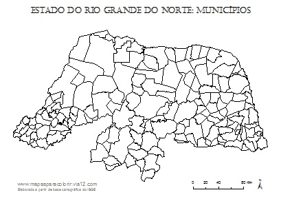 Mapa Do Rio Grande Do Norte Mapas Para Colorir