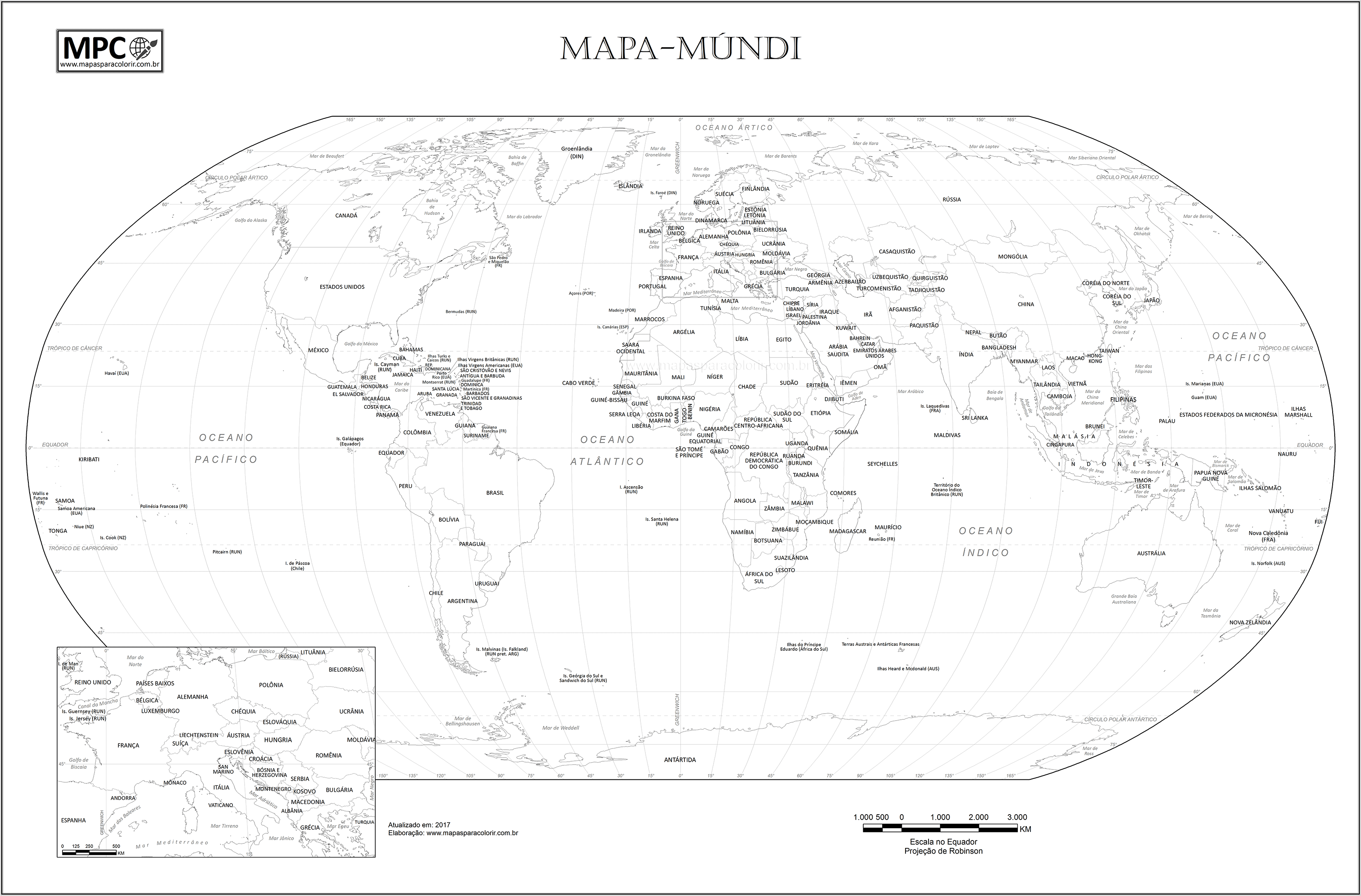 Mapa Mundi Para Imprimir