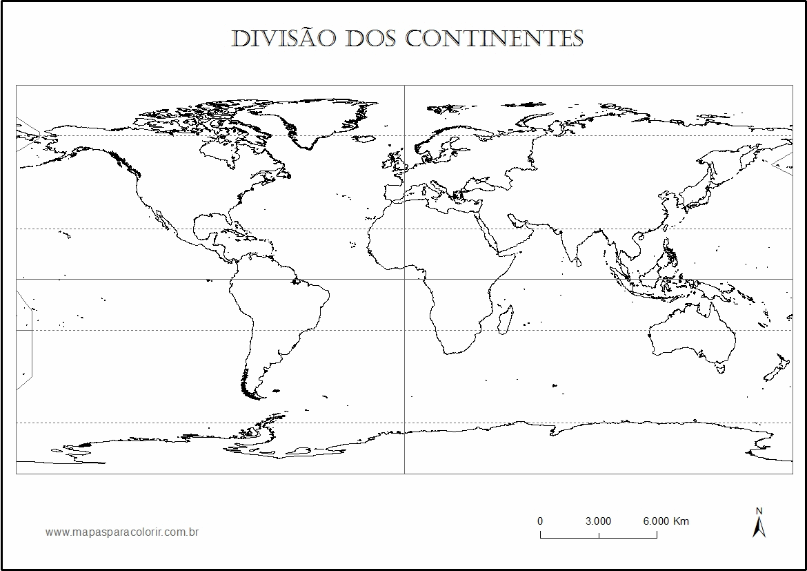 Mapa-Múndi: Mapa do Mundo e os Mapas dos Continentes