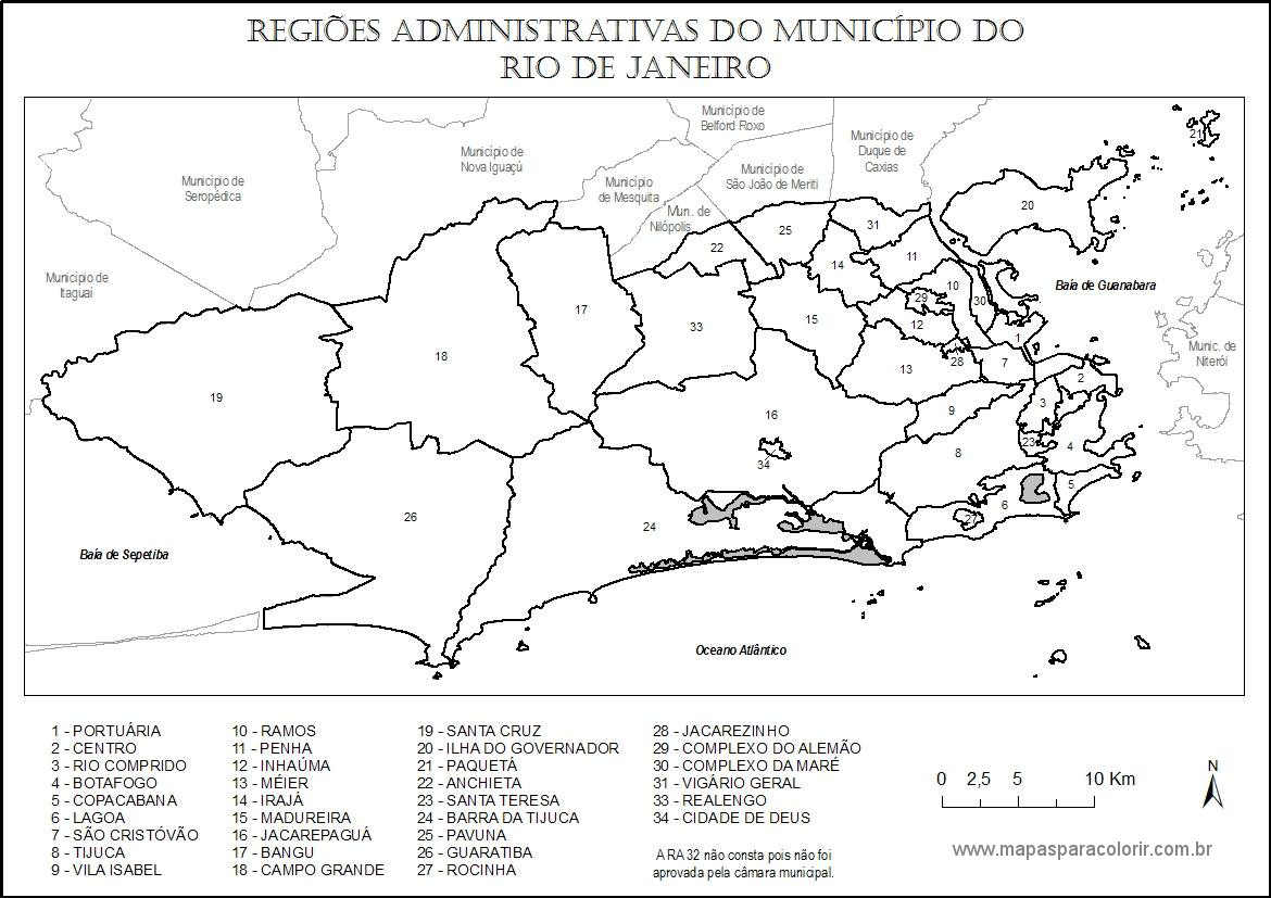Mapas Do Municipio Do Rio De Janeiro Mapas Para Colorir